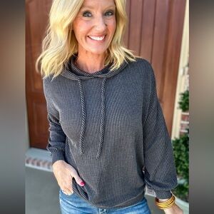 Textured pullover hoodie